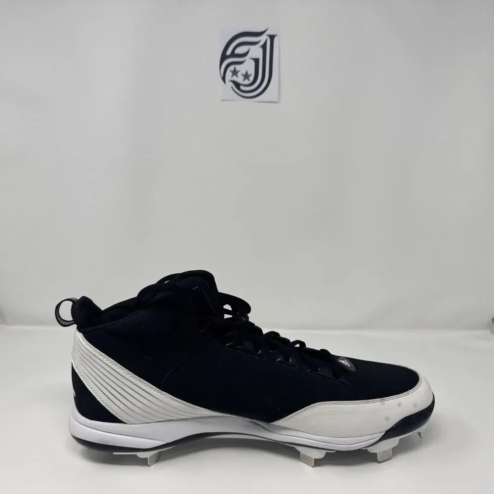 Adidas Icon 7 Metal Baseball Cleats Black SPG 753001‎ - Mens Size 15